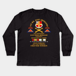 1st Bn 81st Artillery - Pershing - New-Ulm Germany  w COLD SVC Kids Long Sleeve T-Shirt